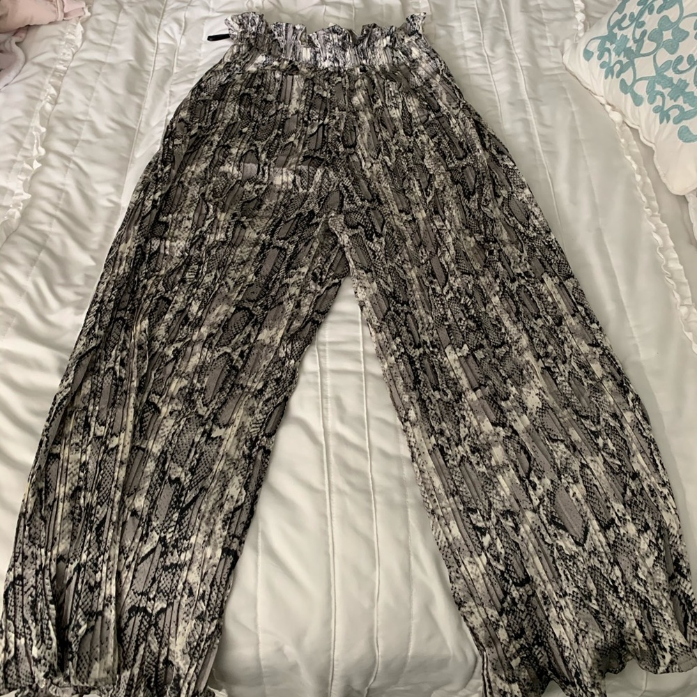 Snakeskin trousers